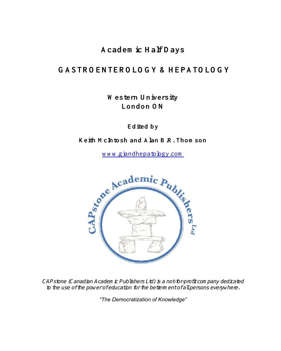 Cover of Academic Half Days - Gastroenterology & Hepatology - Part 1
