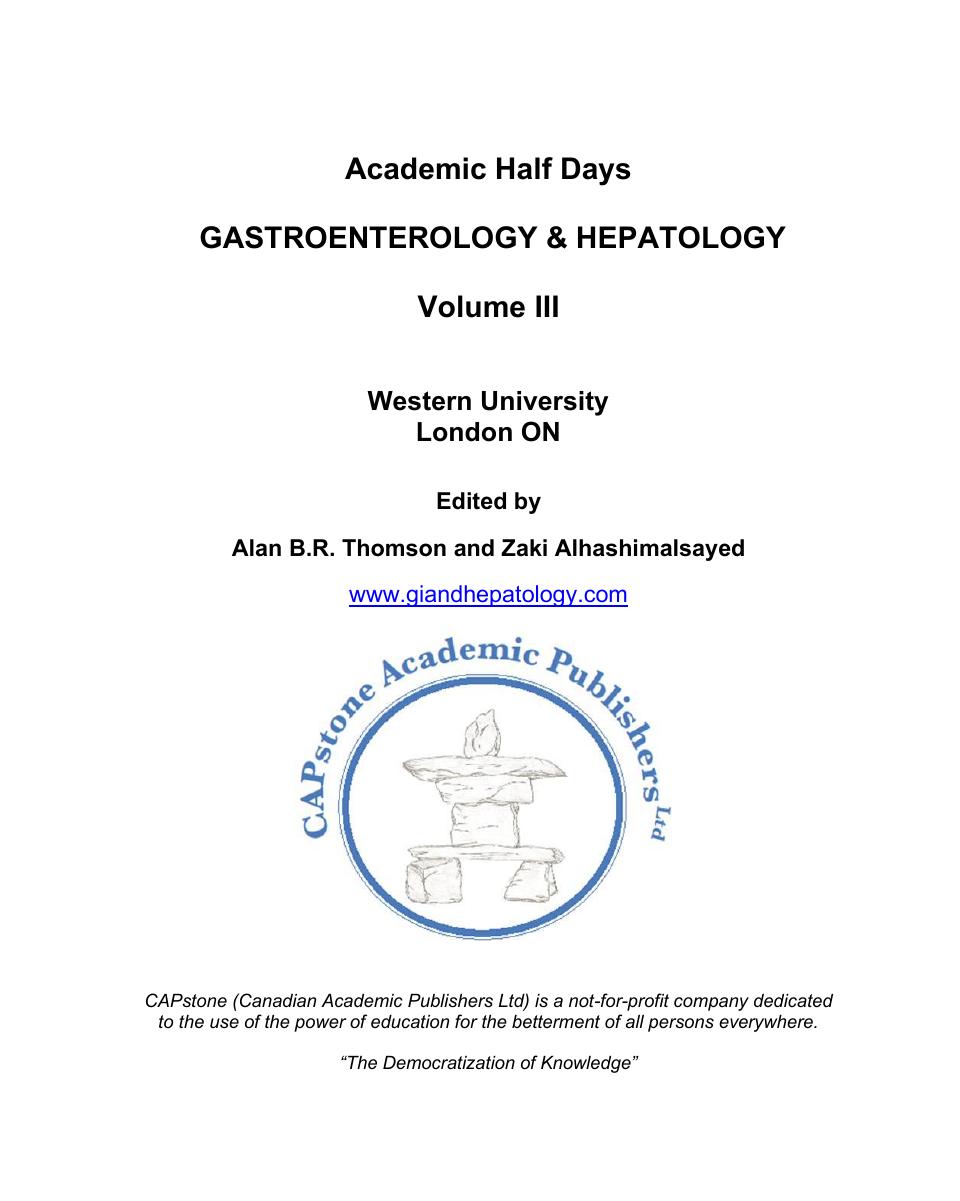 Cover of Academic Half Days - Gastroenterology & Hepatology - Part 3